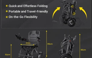 Velana Swift folding power wheelchair — view