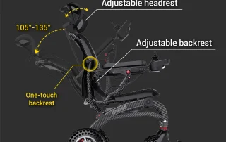 Velana Glide folding power wheelchair — view