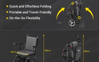 Velana Aero carbon-fibre power wheelchair — view