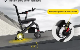 Velana Aero carbon-fibre power wheelchair — view