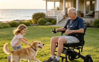 Velana Horizon carbon-fibre power wheelchair — view