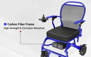 Velana Horizon carbon-fibre power wheelchair — view