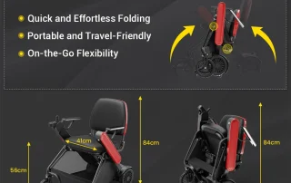Velana Nimble auto-folding power wheelchair — view