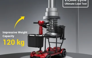 Velana Go foldable mobility scooter — view