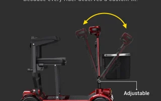 Velana Go foldable mobility scooter — view