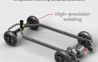 Velana Go foldable mobility scooter — view
