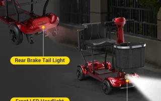 Velana Go foldable mobility scooter — view