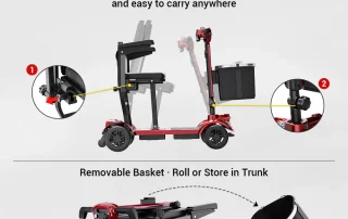 Velana Go foldable mobility scooter — view
