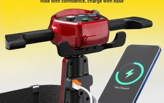 Velana Go foldable mobility scooter — view