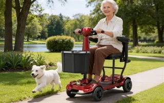 Velana Go foldable mobility scooter — view