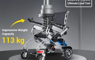 Velana Rise standing electric wheelchair — view