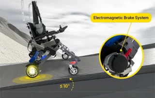 Velana Rise standing electric wheelchair — view